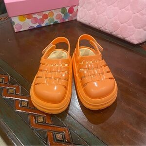 Mini Melissa Vibrant Orange Kids Sandals